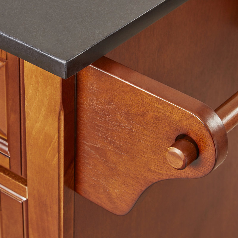 Three Posts™ Royce Granite Kitchen Island & Reviews Wayfair